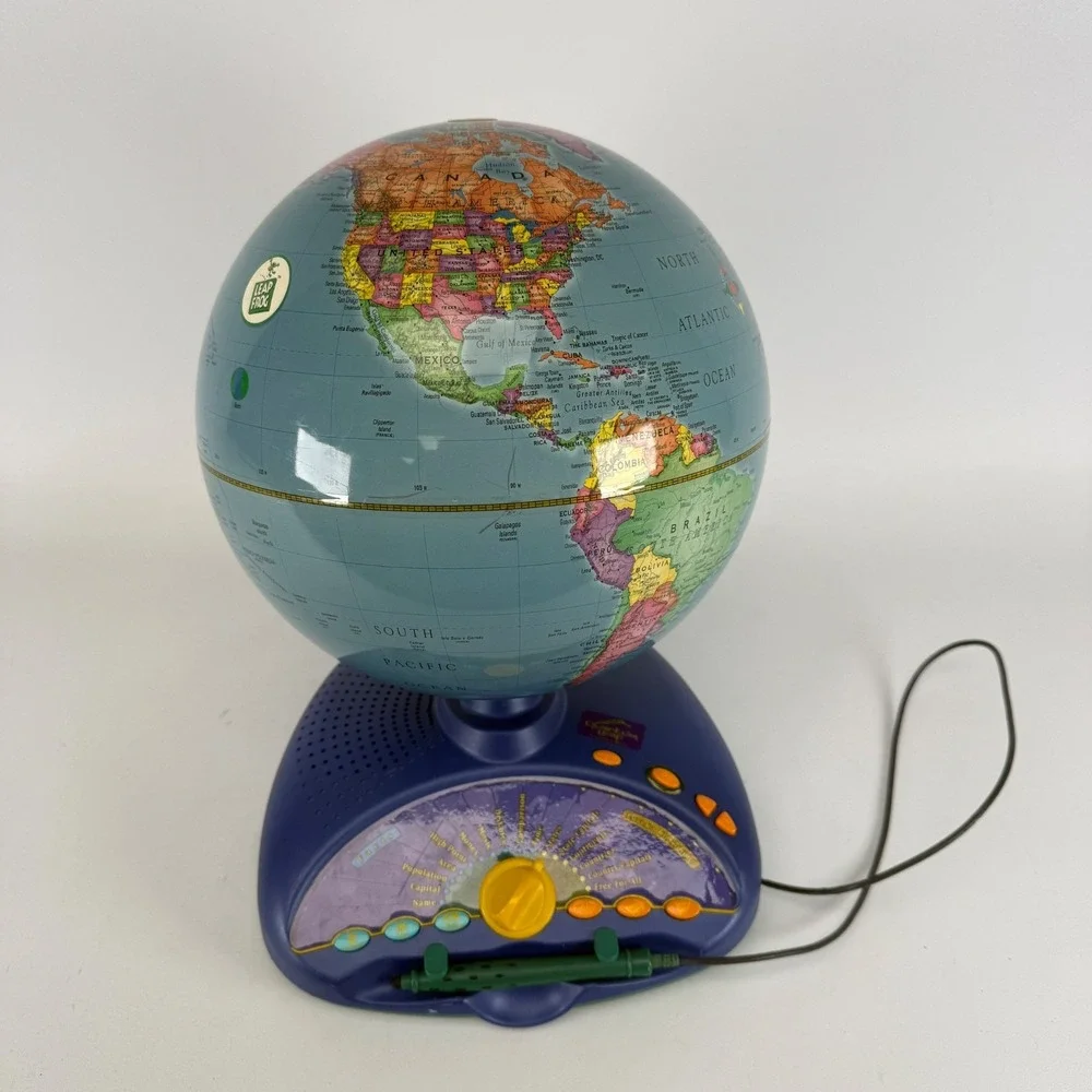 LeapFrog Quantum Leap Explorer Globe Interactive Talking World Map - SEE VIDEO